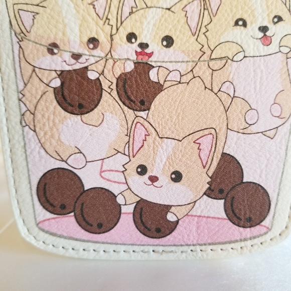 Corgi Puppy Dogs Boba Drink Boxlunch Exclusive Cardholder Wallet New Limited - Picture 4 of 12